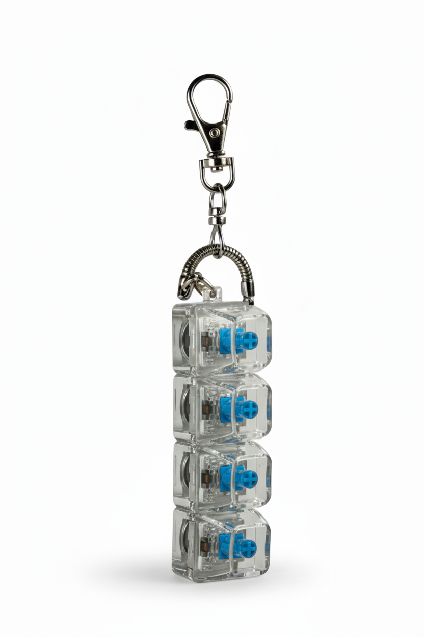 Clear transparent keychain product photo