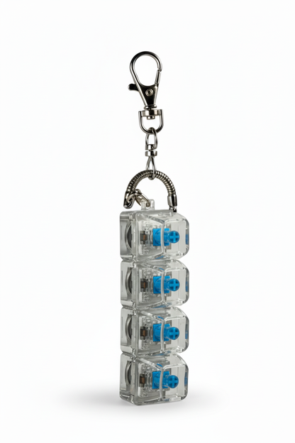 Clear transparent keychain product photo
